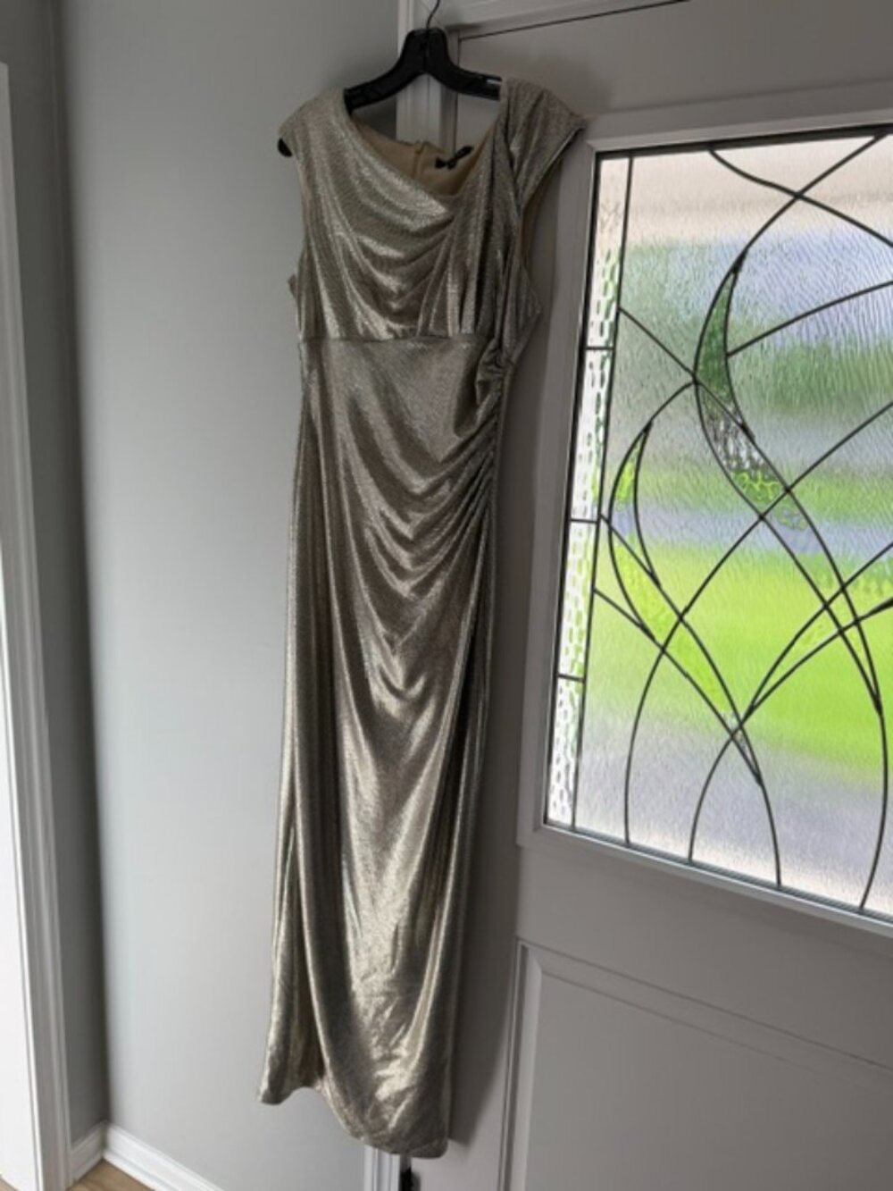 Marina Formal Gown Mother of Bride Dress Gold/Silver Sz. 10